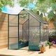 image 2 of Outsunny Walk-in Greenhouse Garden Polycarbonate Aluminium w Smart Window 6x6ft