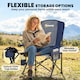 image 5 of Outsunny Camping Chair Padded with Side Pocket | Blue | Dark Blue, Dark Grey | One Size