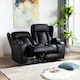 image 7 of Caesar 2 Seater Manual High Back Bonded Leather Recliner Sofa (Black)