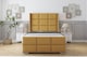 image 1 of Sloomy Beaumont Mustard Plush Bed Frame With Mattress With 50"  Upholstered Wingback Headboard 3' Single
