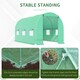 image 5 of Outsunny Polytunnel Walk In Green House w/ PE Cover, 4.5 x 2 x 2m