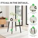 image 5 of Furniturebox Koko White Round Dining Table with Black Legs 100cm