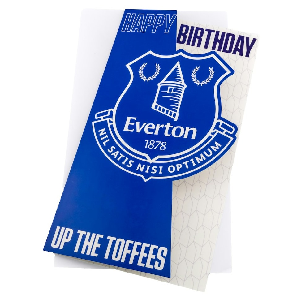 image 1 of Everton FC Crest Birthday Card - Blue/White - One Size