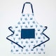 image 1 of Homescapes Blue Sea Animal 100% Cotton Apron | Blue | One Size