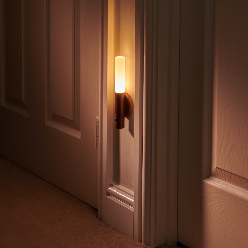 image 1 of Auraglow Rechargeable Motion Sensor Wall Light | Clear | Pine