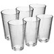 image 1 of 300ml Drinking Glasses Sets Glassware Cup Patterned Water Juice Cocktail Tumbler | Clear | Clear | Set of 6 London