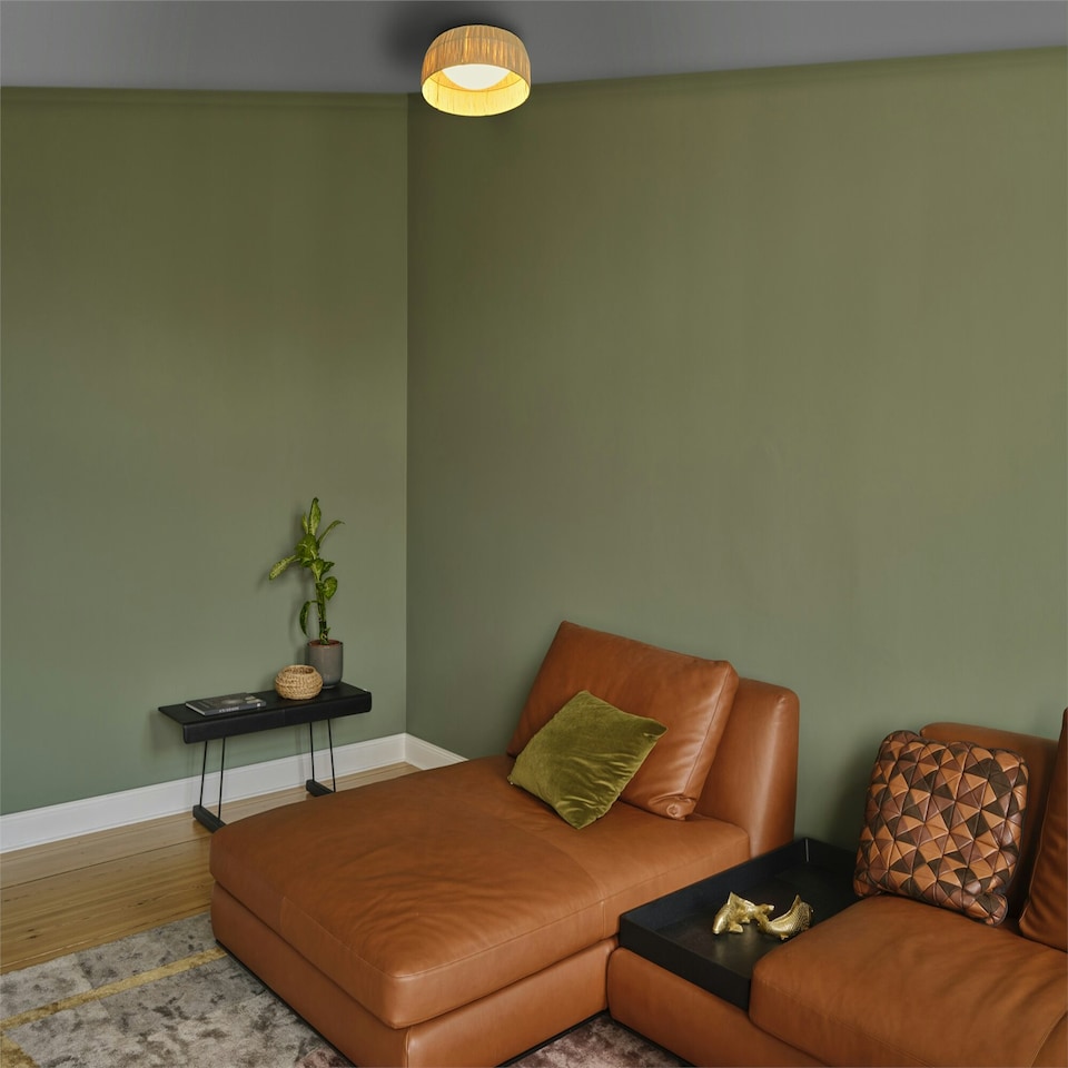 image 1 of Osram Decor Bamboo Paper Ceiling Light 400 18W 830 Brown Brown