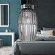 image 6 of Set of 2 Facet - Chrome with Smoke Faceted Glass Pendant Shades Clear | Chrome