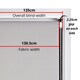 image 2 of FURNISHED Thermal Blackout Roller Blinds with Glitter Edge - (W)135cm x (L)165cm | Black | Black 1 | (W) 135cm x (L) 165cm