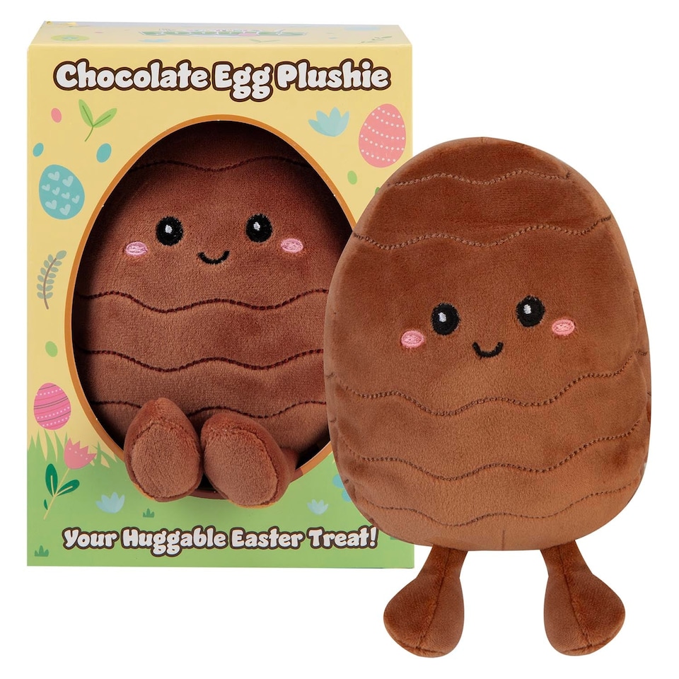 PMS Easter Egg Soft Toy in Gift Box - Brown, 19cm x 15cm