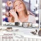 image 7 of HOMCOM Hollywood Vanity Mirror with Lights, Large 6350 cm Lighted Makeup Mirror with 3 Colour, 14 LED Bulbs, 10 Magnifying, USB Charging Port, Phone Holder