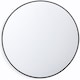 image 1 of Black or Gold Round Metal Frame Wall Mirror | Black