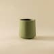 image 2 of Cosmic Countertop Brush Holder with Durable Resin for Bathroom, Olive Green