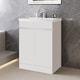 image 5 of AICA 600mm Matte White Bathroom Vanity Unit With Basin Double Door Floor Standing Design Flat Packed
