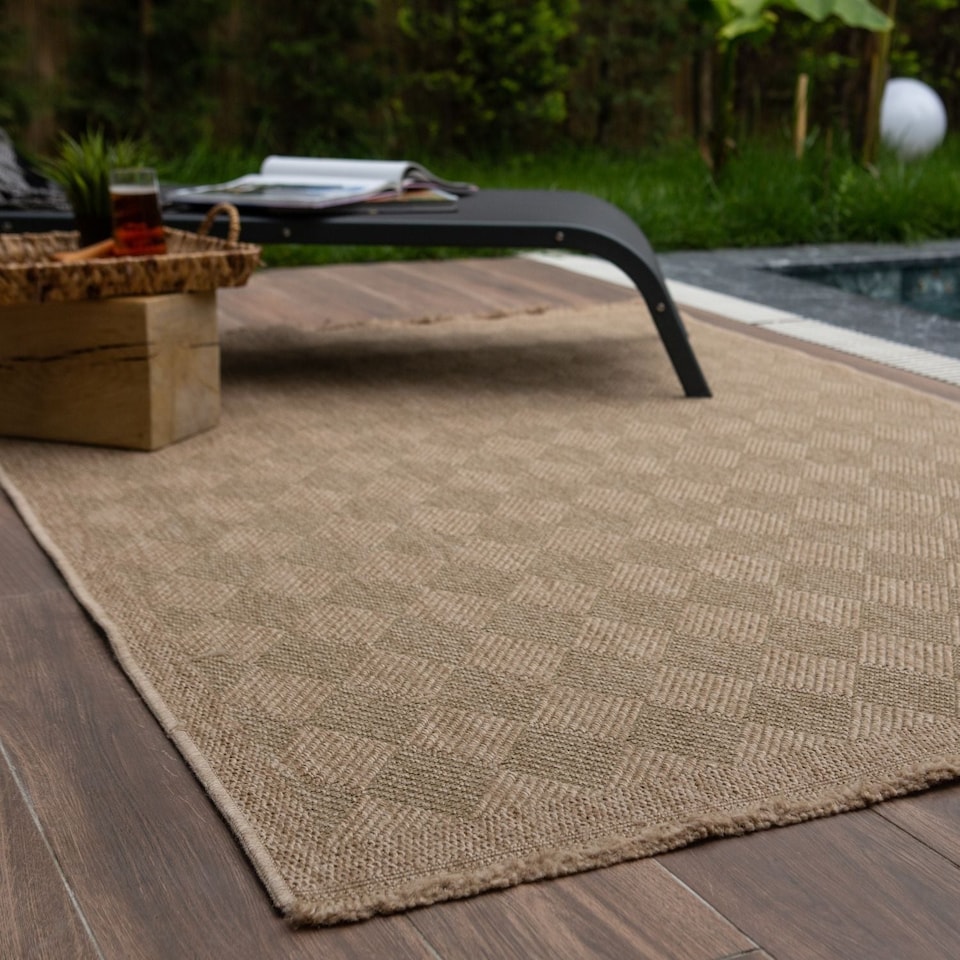 image 1 of The Rugs Nature Collection Diamond Design Outdoor Rugs  Garden Patio | 5300