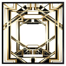 Art deco golden black frame (Picture Frame) Black | M