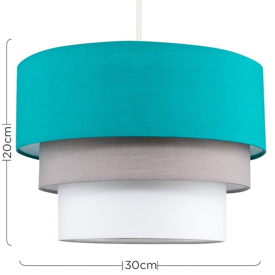 image 1 of ValueLights Aztec Pair of Blue Ceiling Pendant Shade | Blue