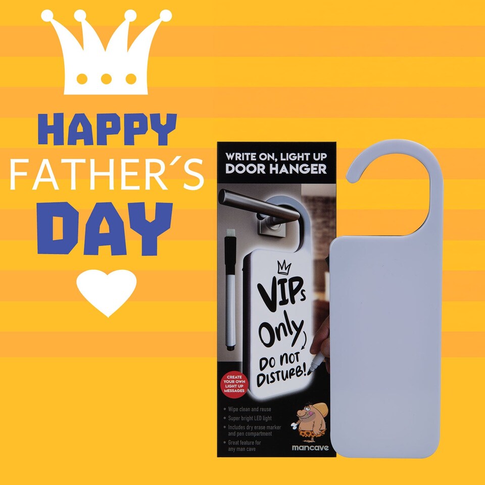 image 1 of vfm-estore Man Cave Door Sign - Best Dad Ever, White