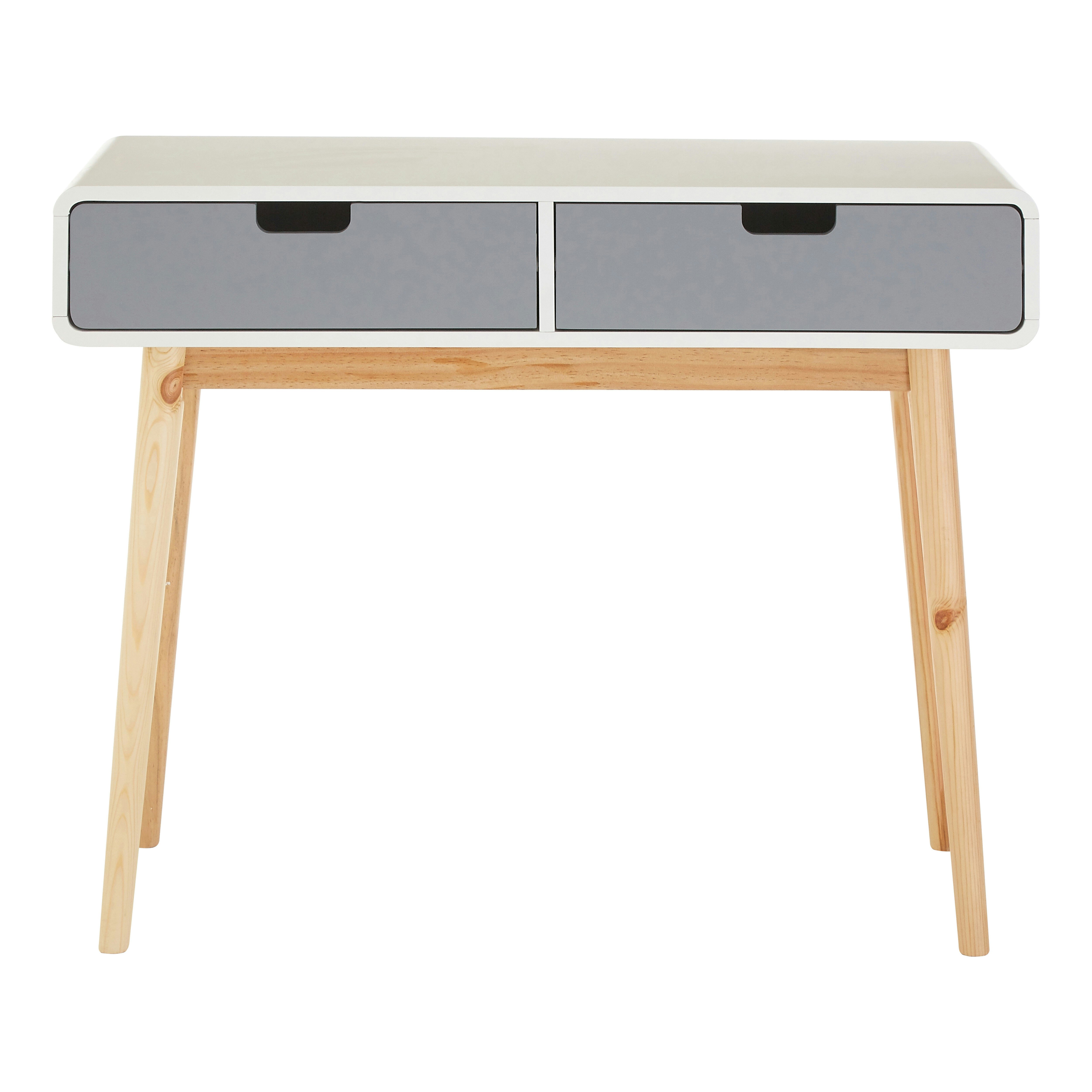 Interiors By Premier Console Table, Compact And Versatile Console Table With Drawers, White Finish Console Table With Storage