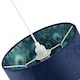 image 5 of Midnight Blue Velvet Lamp Shade with Colourful Peacock Feather Inner | Blue | Midnight Blue | 1
