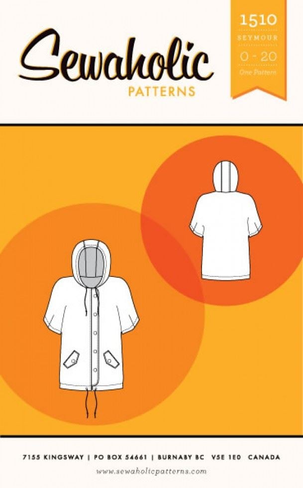 Sewaholic Sewing Pattern Seymour Jacket, Jackets and Sportswear for Women - 0 to 20 - Intermediate