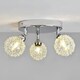 image 3 of ValueLights Contemporary 3 Way Polished Chrome Flush Ceiling Light With Globe Shades | Chrome