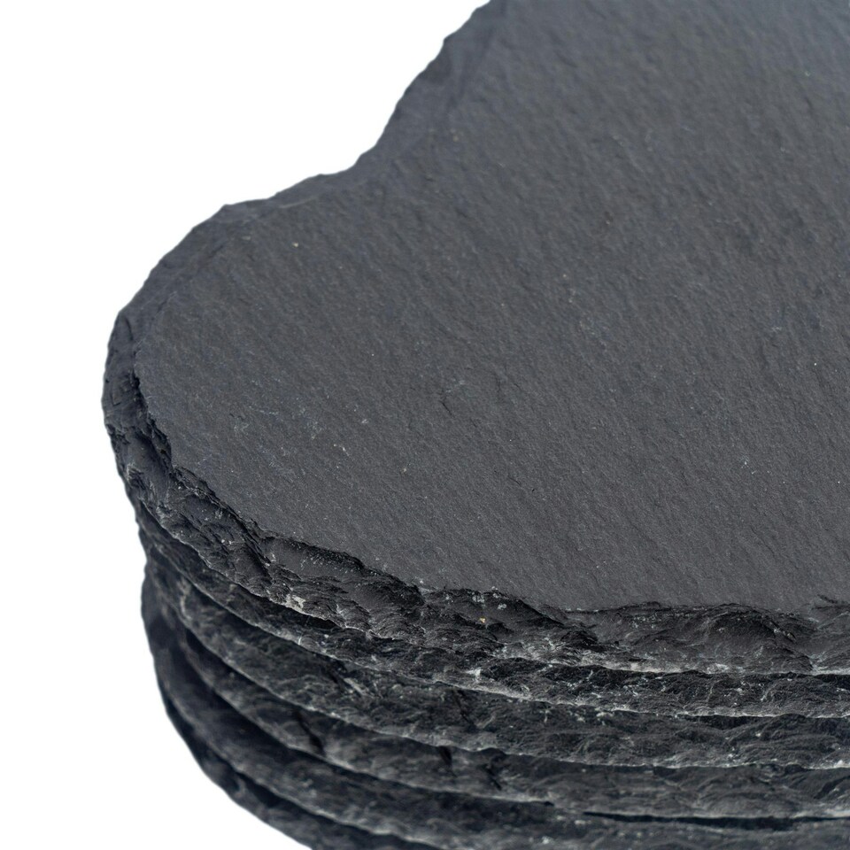 image 1 of Argon Tableware Heart Slate Placemats - 25cm - Pack of 2