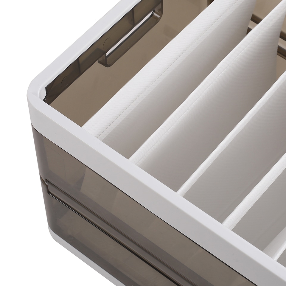 image 1 of Living and Home Clothes Storage Box Drawer with Lid | Black