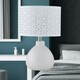 image 7 of First Choice Lighting Set of 2 Tuscan White Ceramic Lamps with White Cut Out Shade White | White