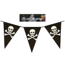 Henbrandt 12 Foot Pirate Bunting - Black/White - One Size