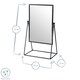 image 6 of Harbour Housewares 22 x 39cm Rectangle Makeup Mirror - Black - Dressing Table Mirror Bathroom Mirror Vanity Mirror Tabletop Mirror | Black | Black | 39 x 22 x 15 CM | 1