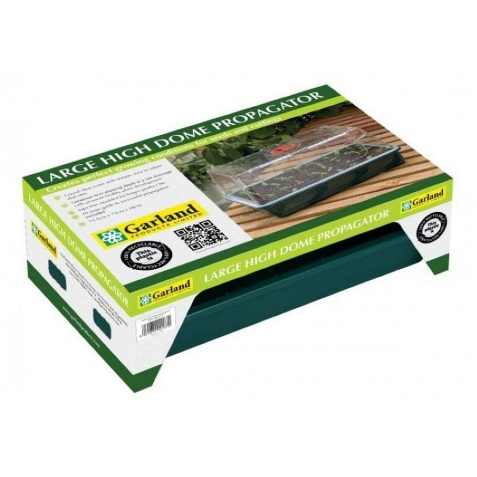 image 1 of Garland Dome Propagator - Green/Clear - 18cm x 37.5cm x 23cm