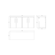 image 2 of Balterley Winshill Contemporary 2 Door Wall Hung Vanity Unit with Laminate Worktop, 1205mm