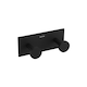 image 1 of Cosmic Double Coat Hook with Durable Metal for Bathroom, Matt Finish Black