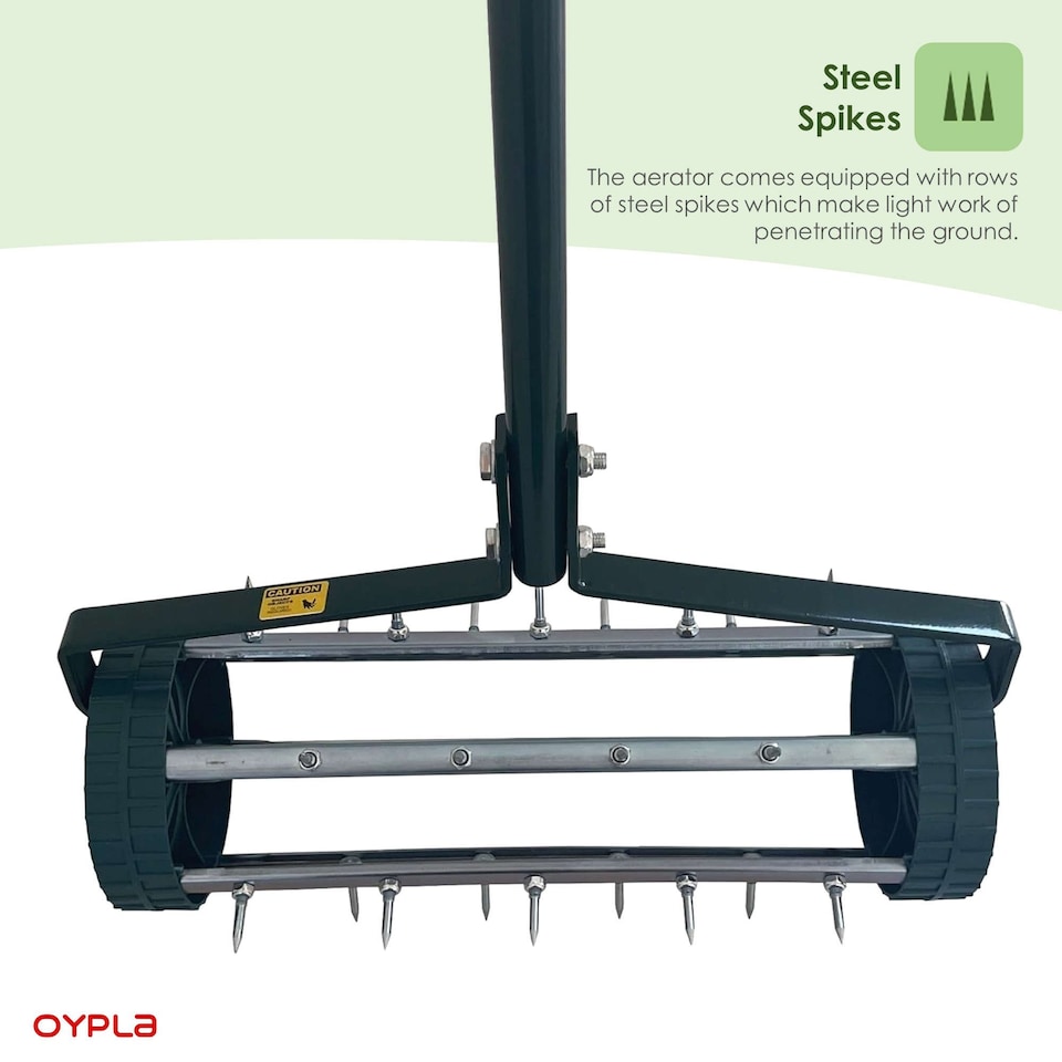 image 1 of Heavy Duty Garden Lawn Aerator - c/w Spikes