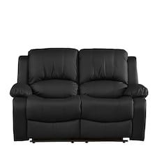 Glendale 2 Seat Reclining Sofa - Black
