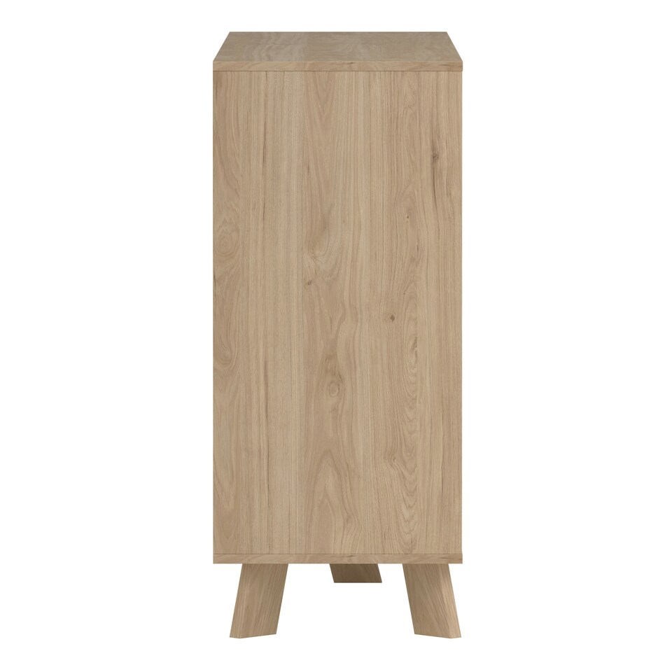 image 1 of Ikast 6 Drawers Double Dresser in Jackson Hickory and White