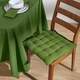 image 5 of Homescapes Dark Olive Cotton Square Tablecloth - 137 x 137 cm Green