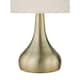 image 5 of Set of 2 Romana - Antique Brass Touch Table Lamp with Linen Shades