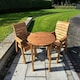 image 1 of Thatcham Two Seater Outdoor Dinner Set - Timber - L100 x W220 x H98 cm