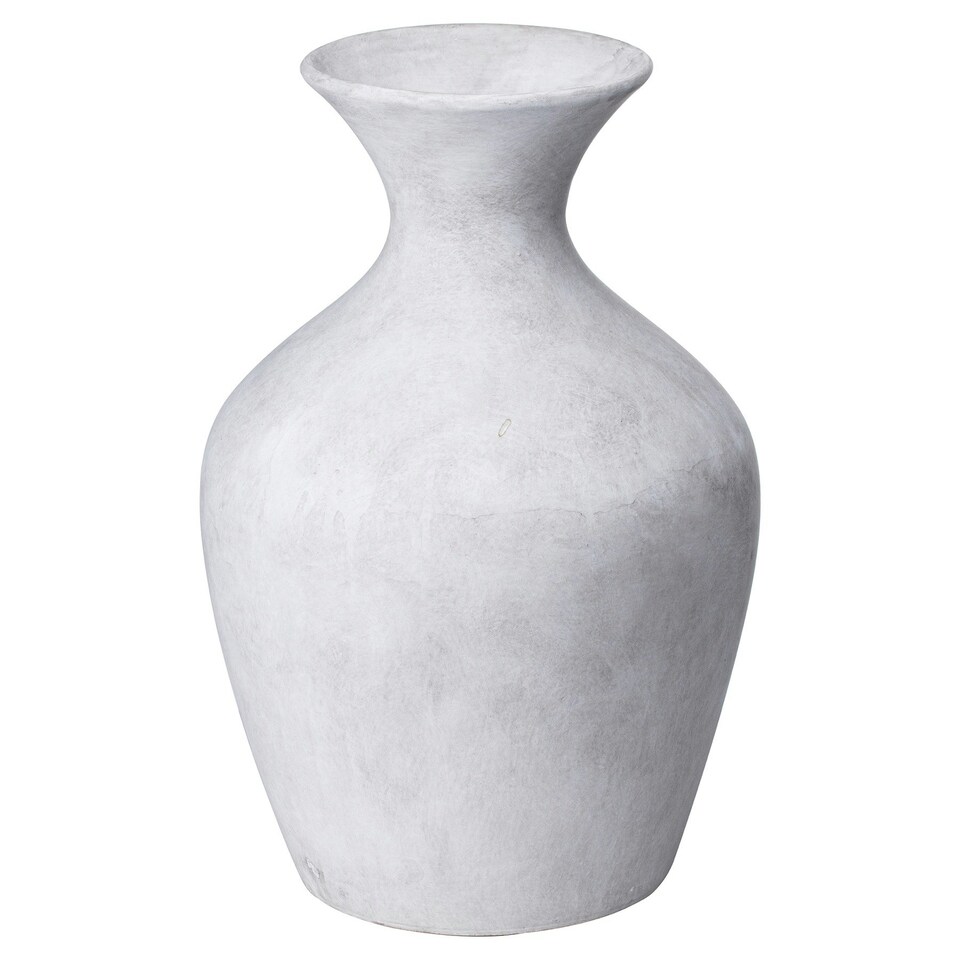 image 1 of Hill Interiors Darcy Ellipse Stone Effect Vase - Stone - One Size
