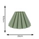 image 3 of ValueLights Lauren Sage Green Fabric Pleated Scallop Edge Tapered Ceiling Floor Table Lamp Shade