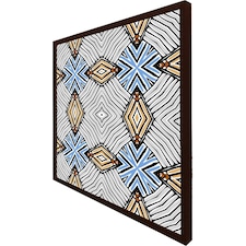 Abstract geometric shapes & hand drawn brush stokes (Picture Frame) Brown | M