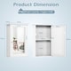 image 2 of COSTWAY Bathroom Mirror Cabinet Wall Mounted Storage White White