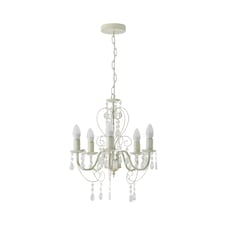 ValueLights Lille White Ceiling Light Chandelier | White