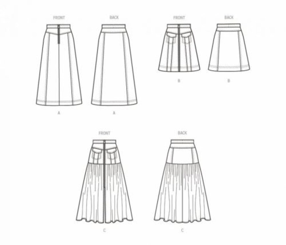 image 1 of McCall's 8389 Paper Sewing Pattern – Women’s Skirt, Size D5 (12–14–16–18–20), Intermediate