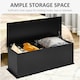 image 4 of HOMCOM Ottoman Storage Box Chest Cabinet Keepsake With Lid Chipboard