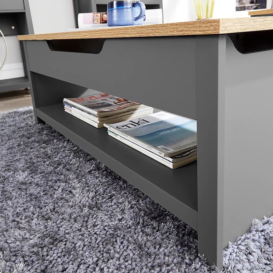 image 1 of Coffee Table Lift Up Occasional Reception Storage Shelf Avon