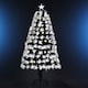 image 3 of HOMCOM 5ft White Light Artificial Christmas Tree w 180 LEDs Star Topper TriBase Full Bodied Seasonal Decoration PreLit Home
