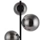 image 10 of Cole - Black with Smoke Glass Globes 3 Light Table Lamp